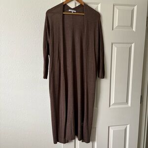 Olivaceous Chocolate Brown Cardigan